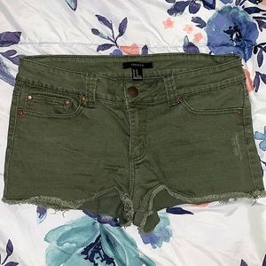 Forever 21 Shorts | Dark Green Jean Shorts